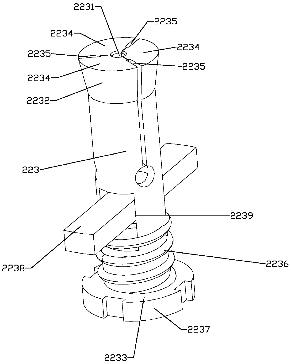 Ballpoint pen spring nib assembling device