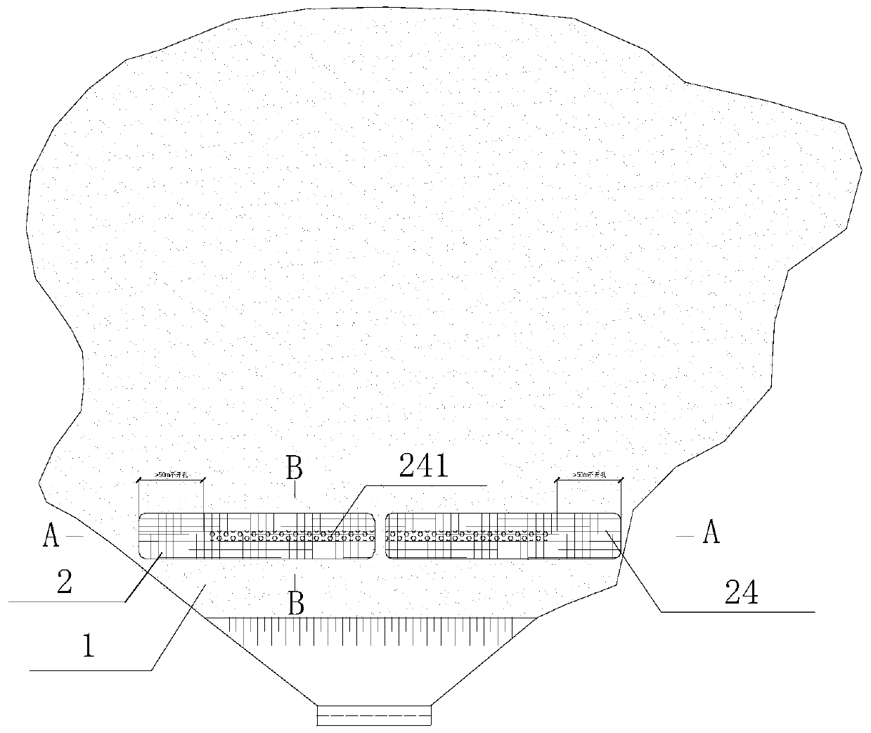 Seepage drainage system of tailing dam