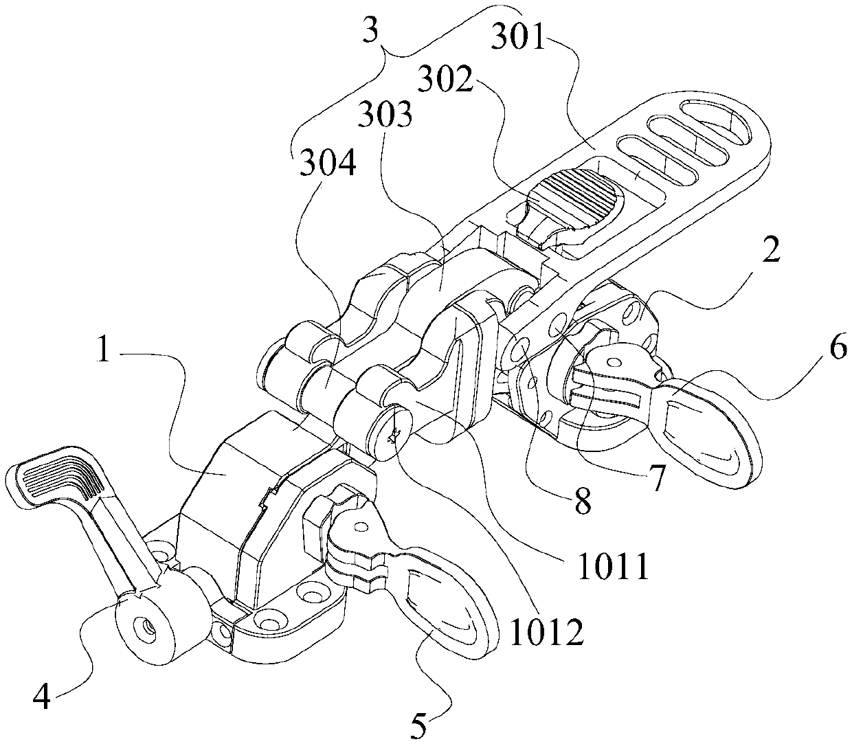 Arc-shaped lock