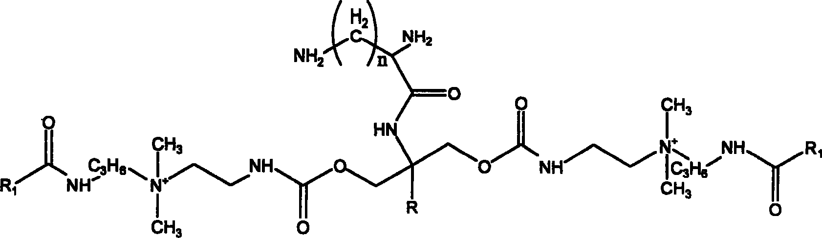 Quaternary bis-ammonium salt diamine fluoride and preparation method thereof