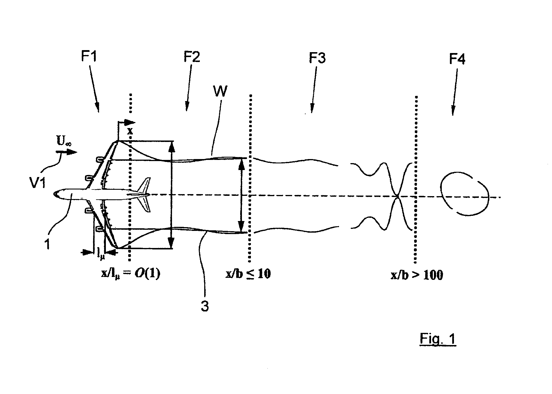 Aerodynamic body and carrier wing comprising an aerodynamic body, actuating drive control module, computer, computer program and method for influencing post-turbulences