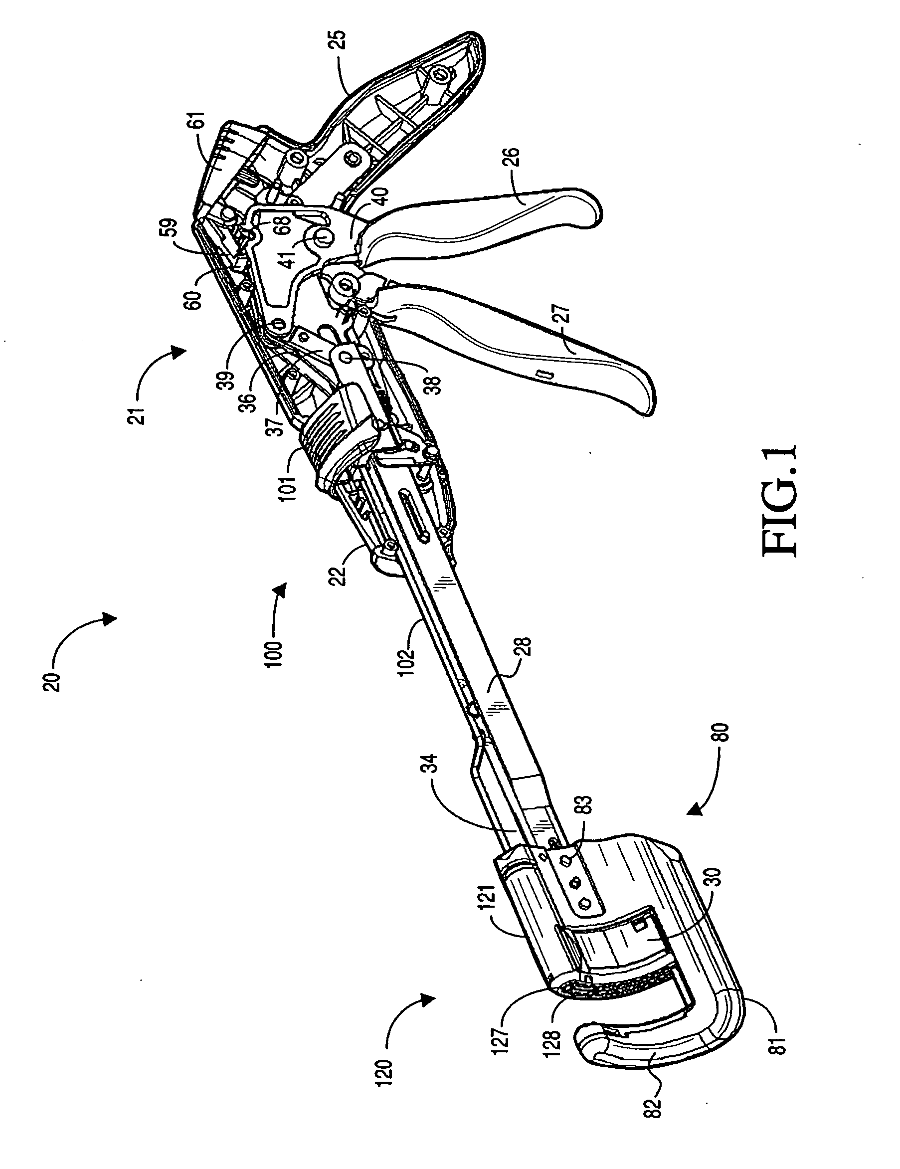 Staple cartridge for a curved cutter stapler