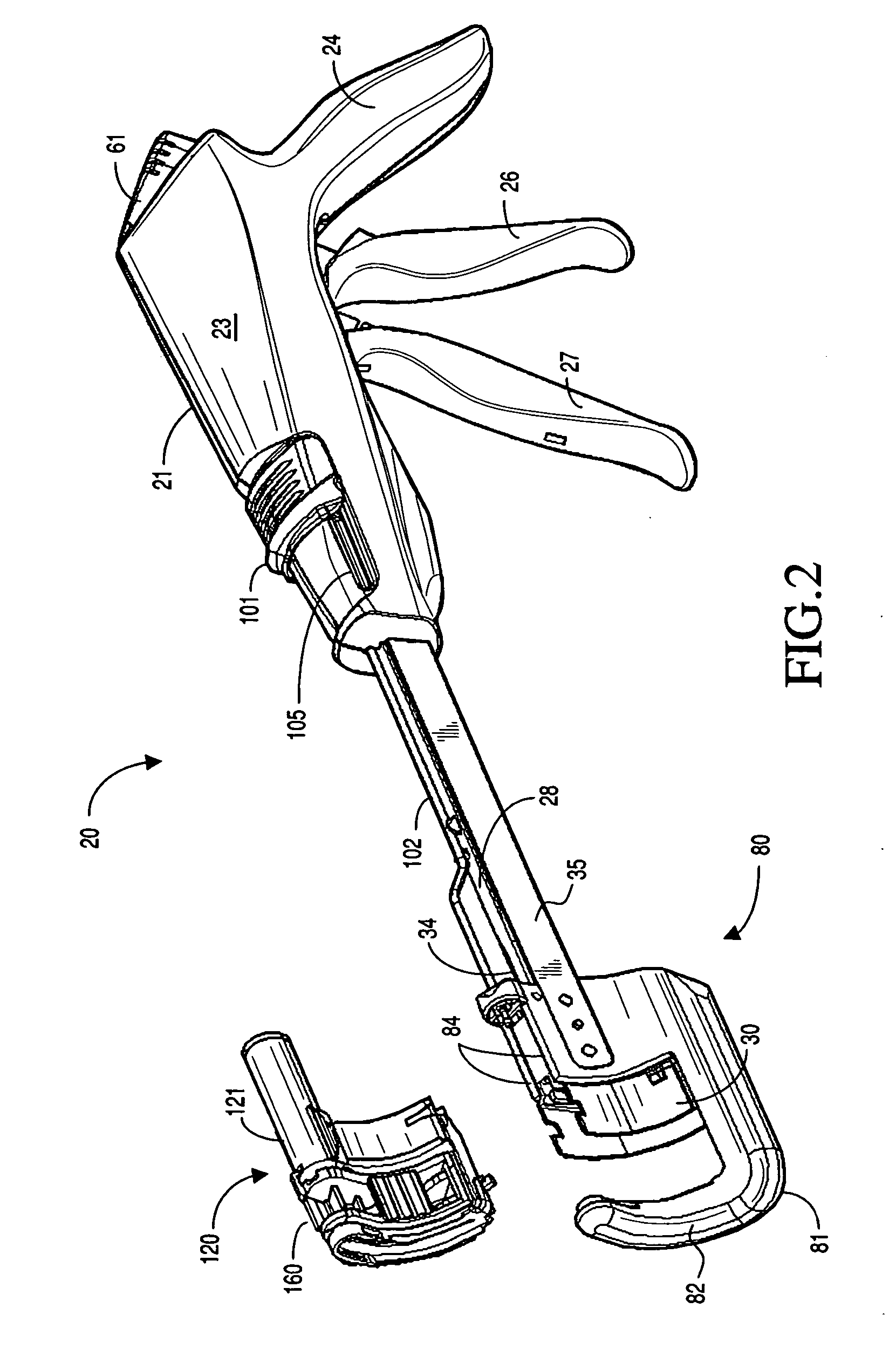 Staple cartridge for a curved cutter stapler