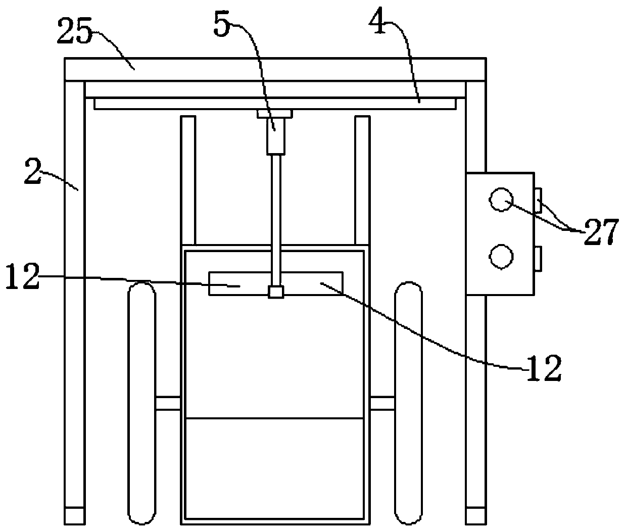 Construction site trolley cleaning device for building construction