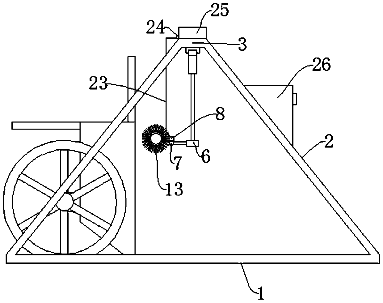 Construction site trolley cleaning device for building construction