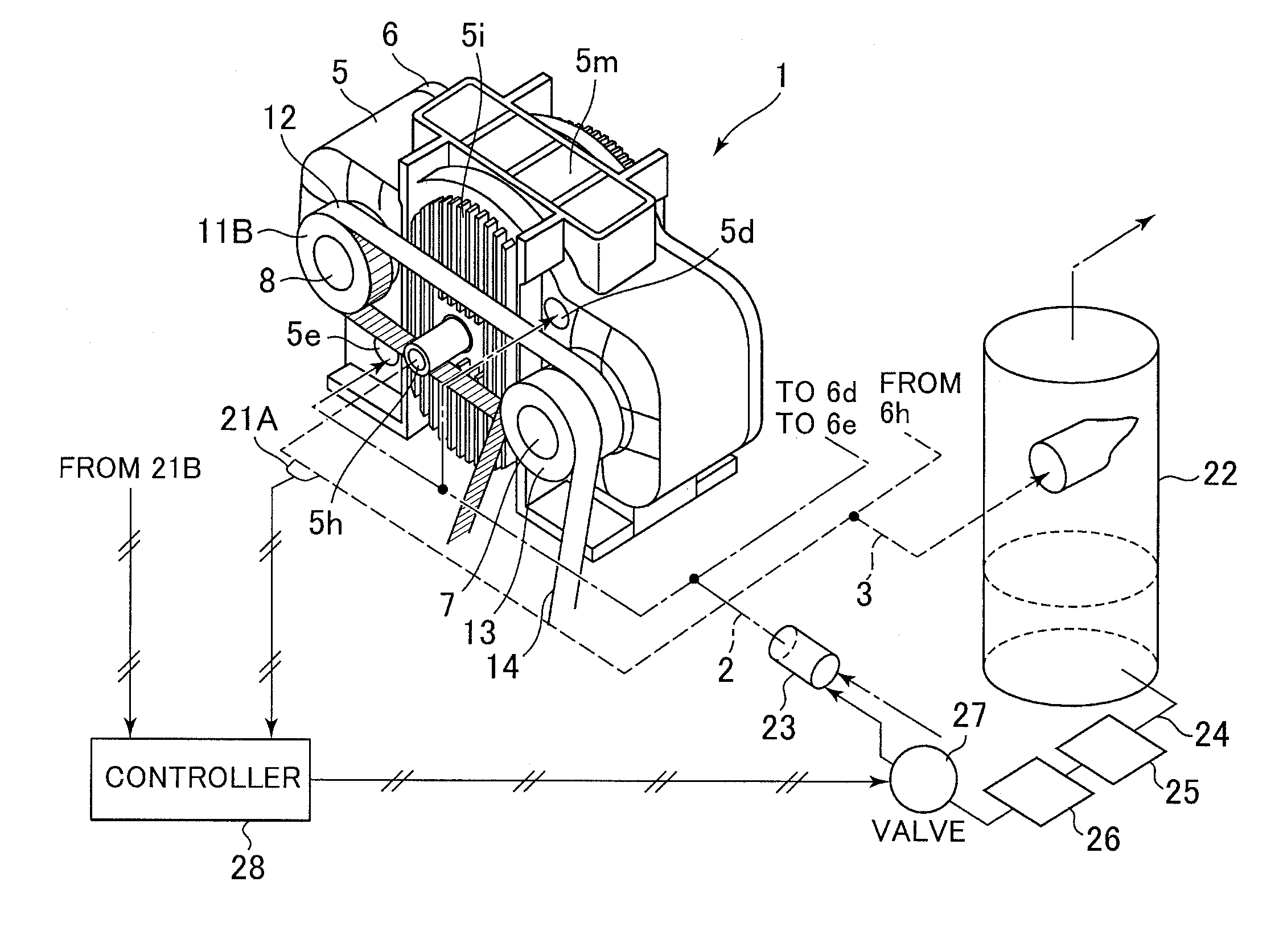 Water-injection type scroll air compressor