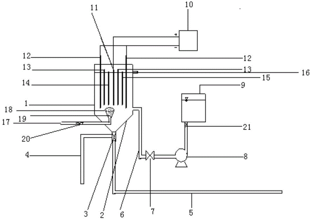 Electrochemical synchronous nitrogen and phosphorus removal apparatus and municipal sewage treatment method