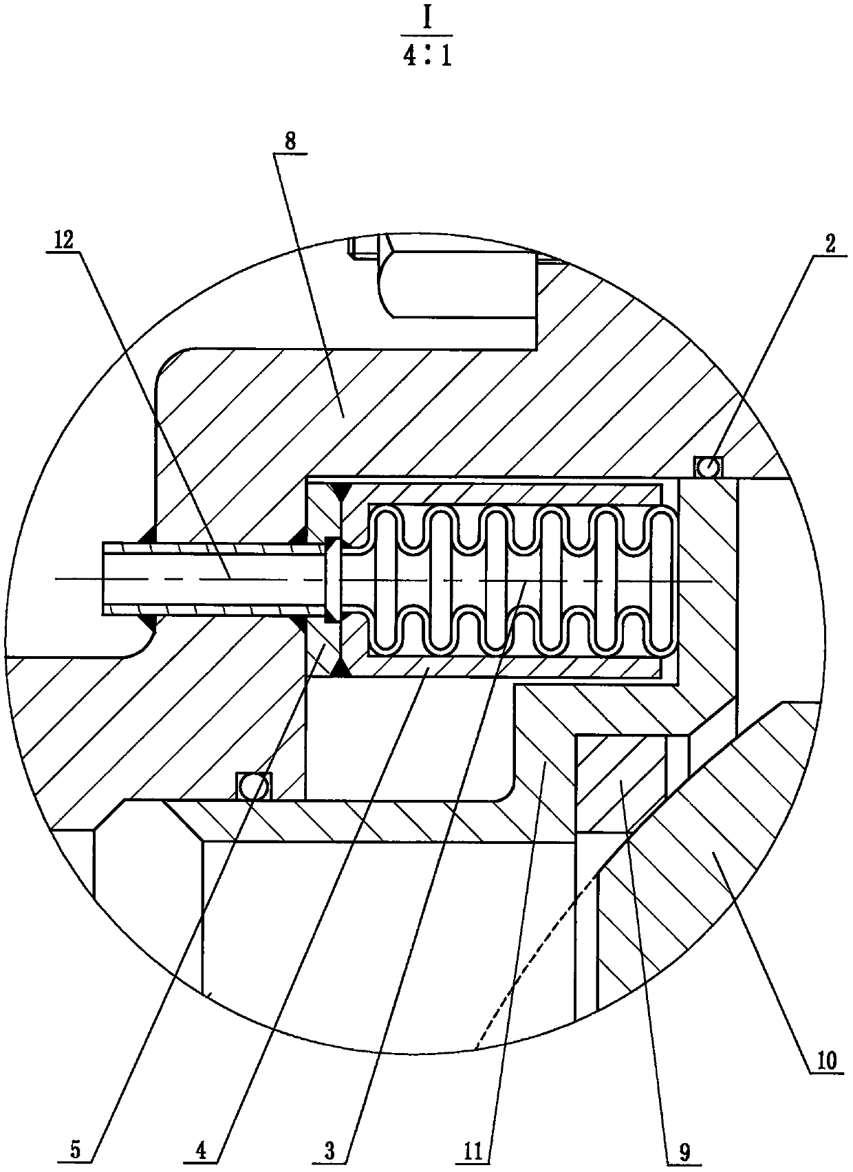 Pneumatic hydraulic corrugated pipe annular combination type wear-resisting ball valve