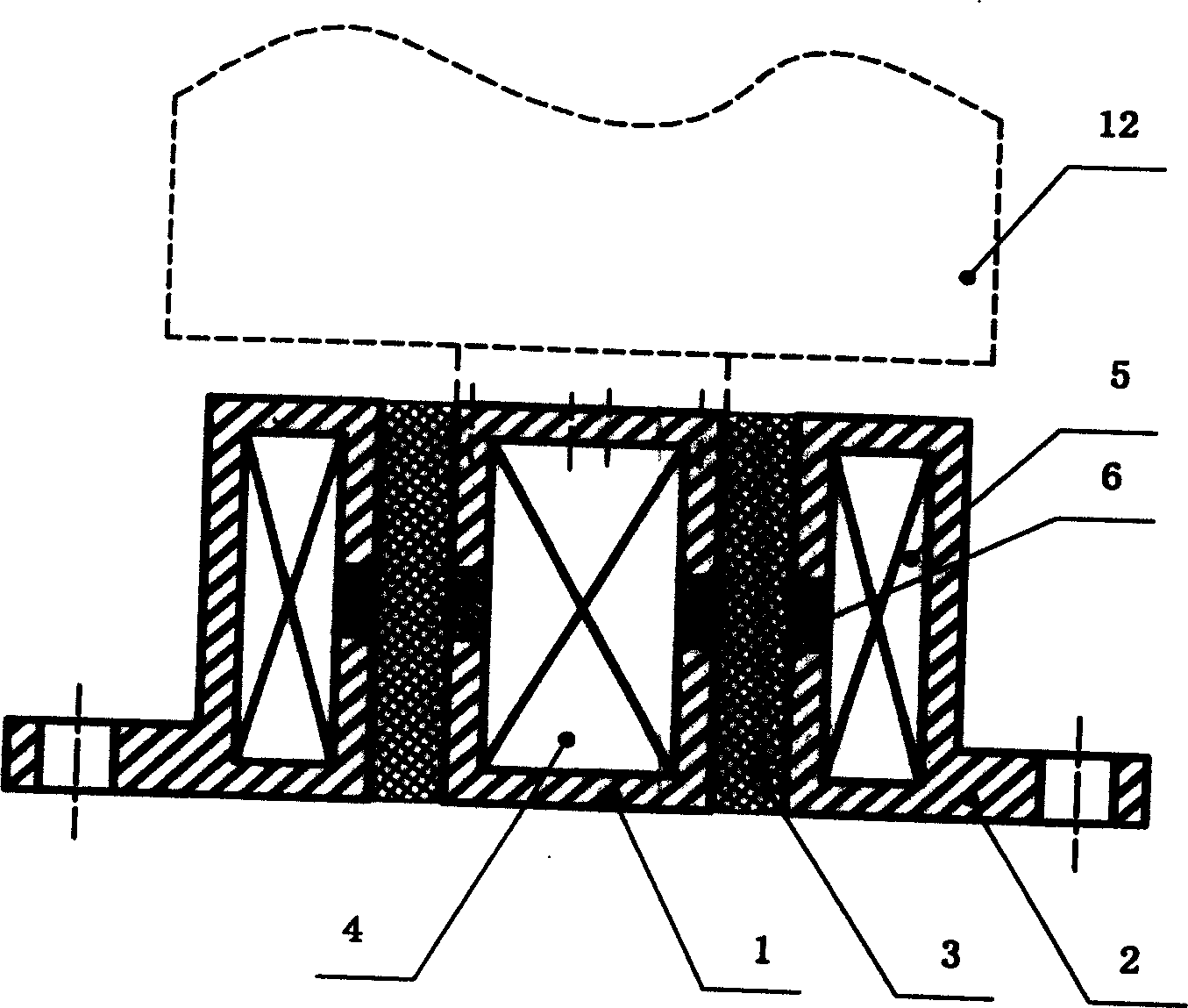 Vibration damper with controllable stiffness and damping