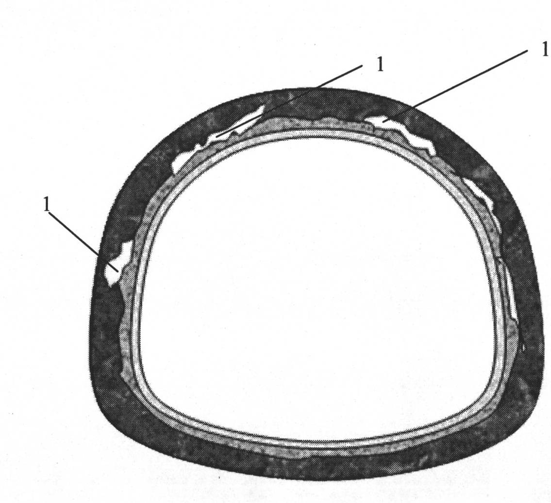 High polymer grouting technology for treating tunnel void and construction method thereof