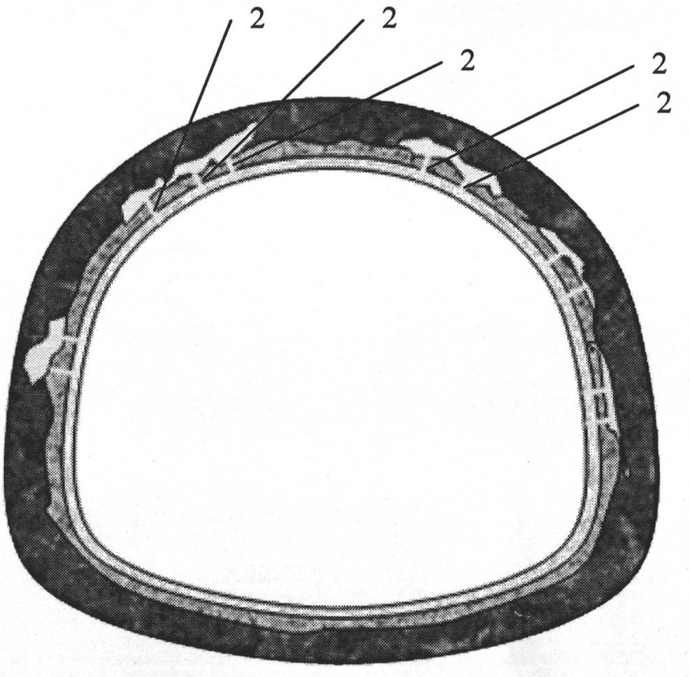 High polymer grouting technology for treating tunnel void and construction method thereof