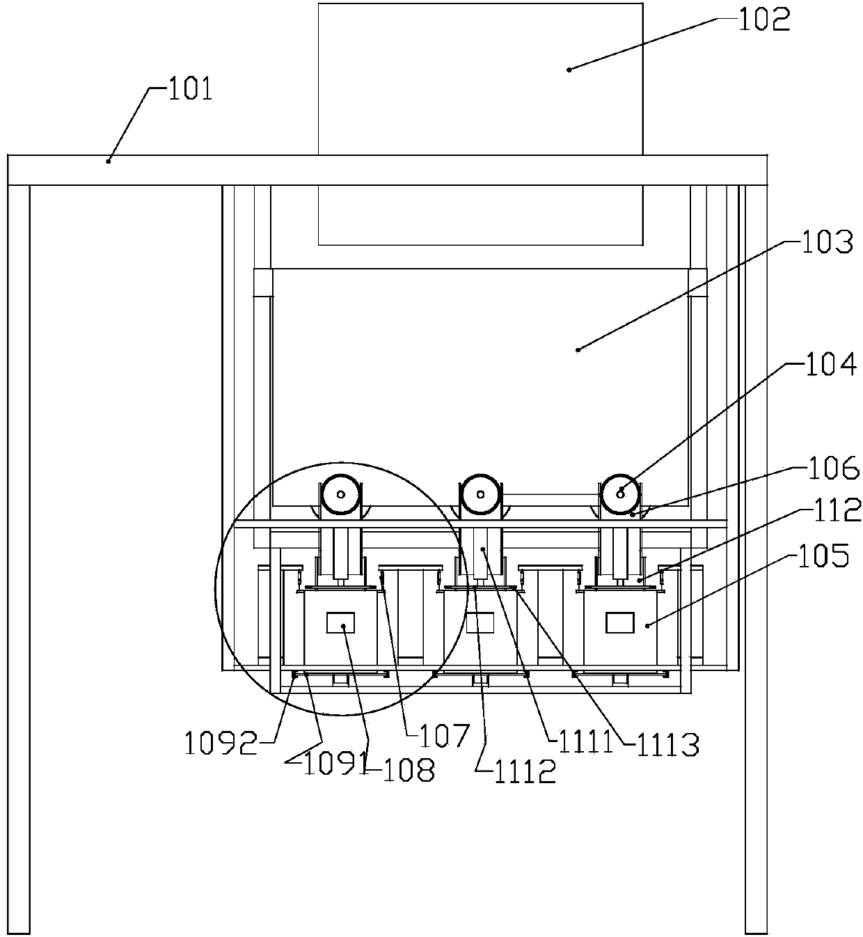 Automatic production line of small plastic-concrete components