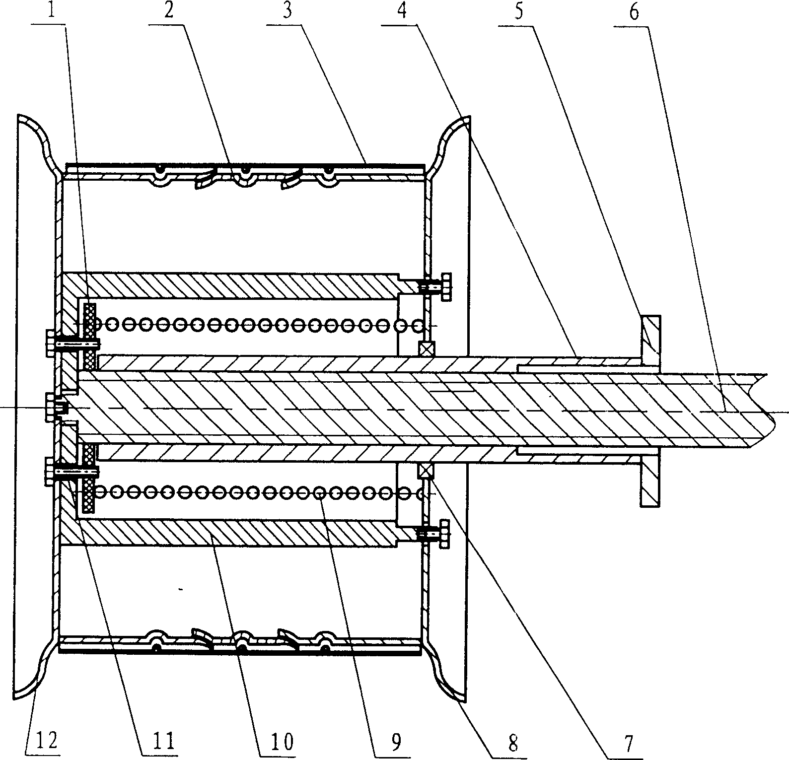 Automatic pressure adjustment tyre of automobile