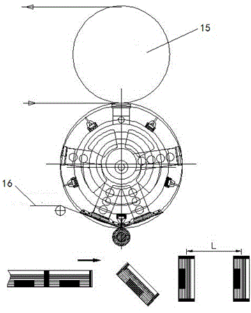 Programmable control elastic waistline online cut-off transfer mechanism