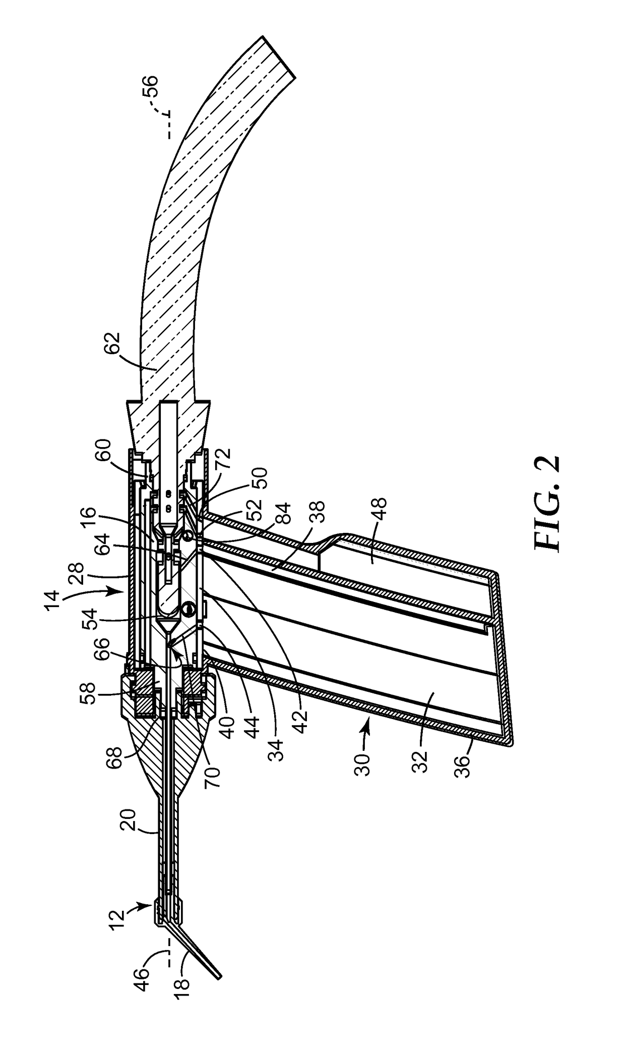 Powder jet device for dispensing dental material