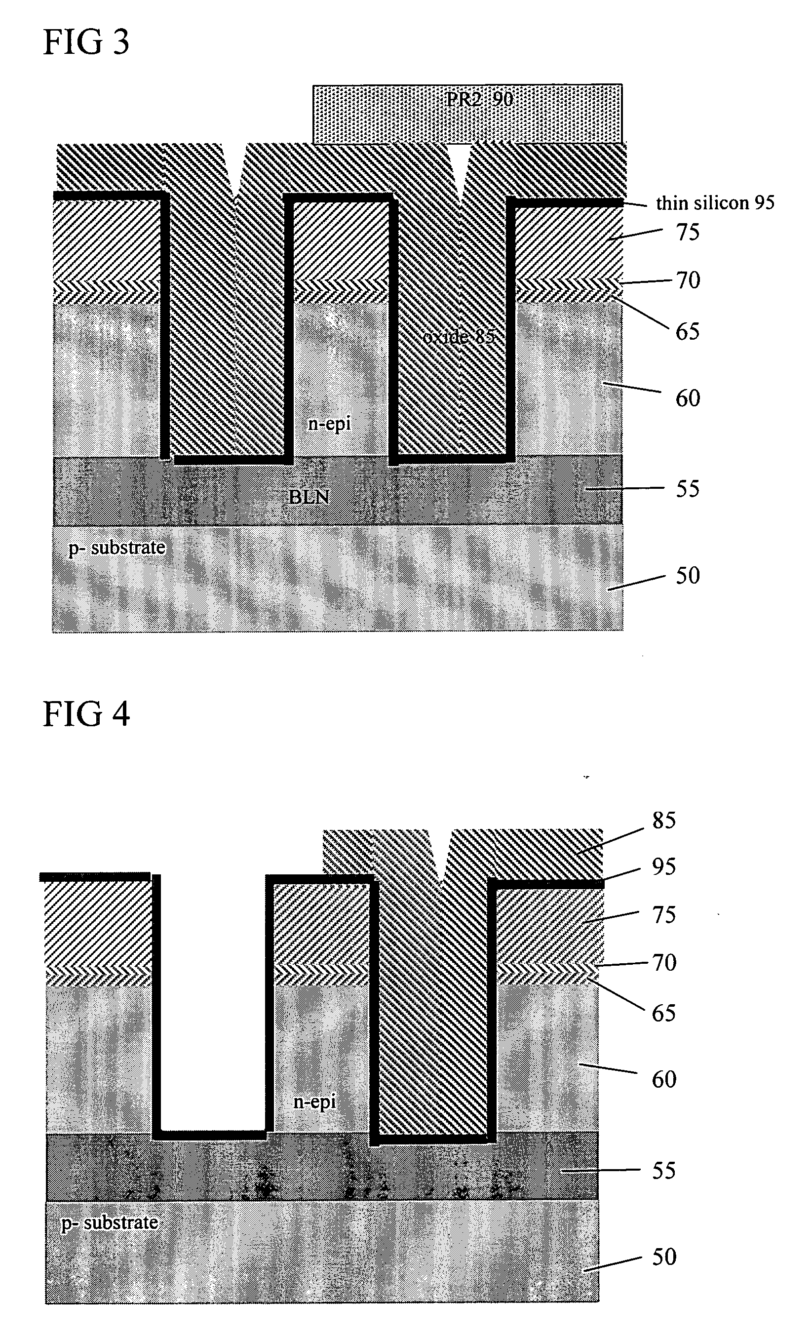 Double trench for isolation of semiconductor devices