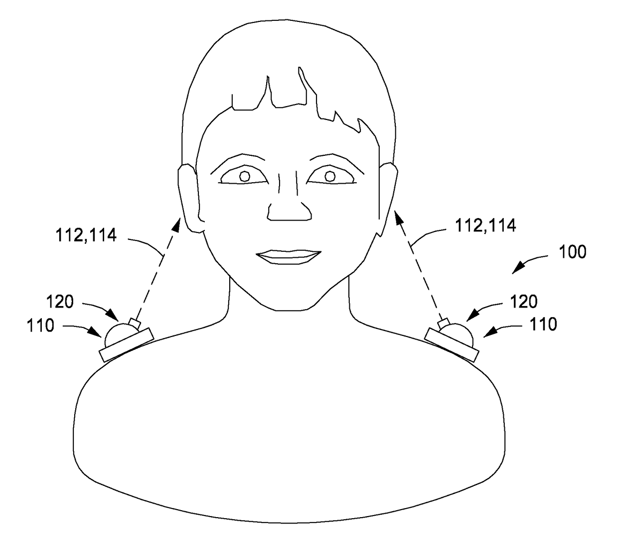 Shoulder-mounted robotic speakers