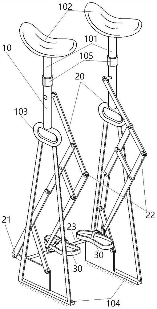 A lower limb walking rehabilitation training machine