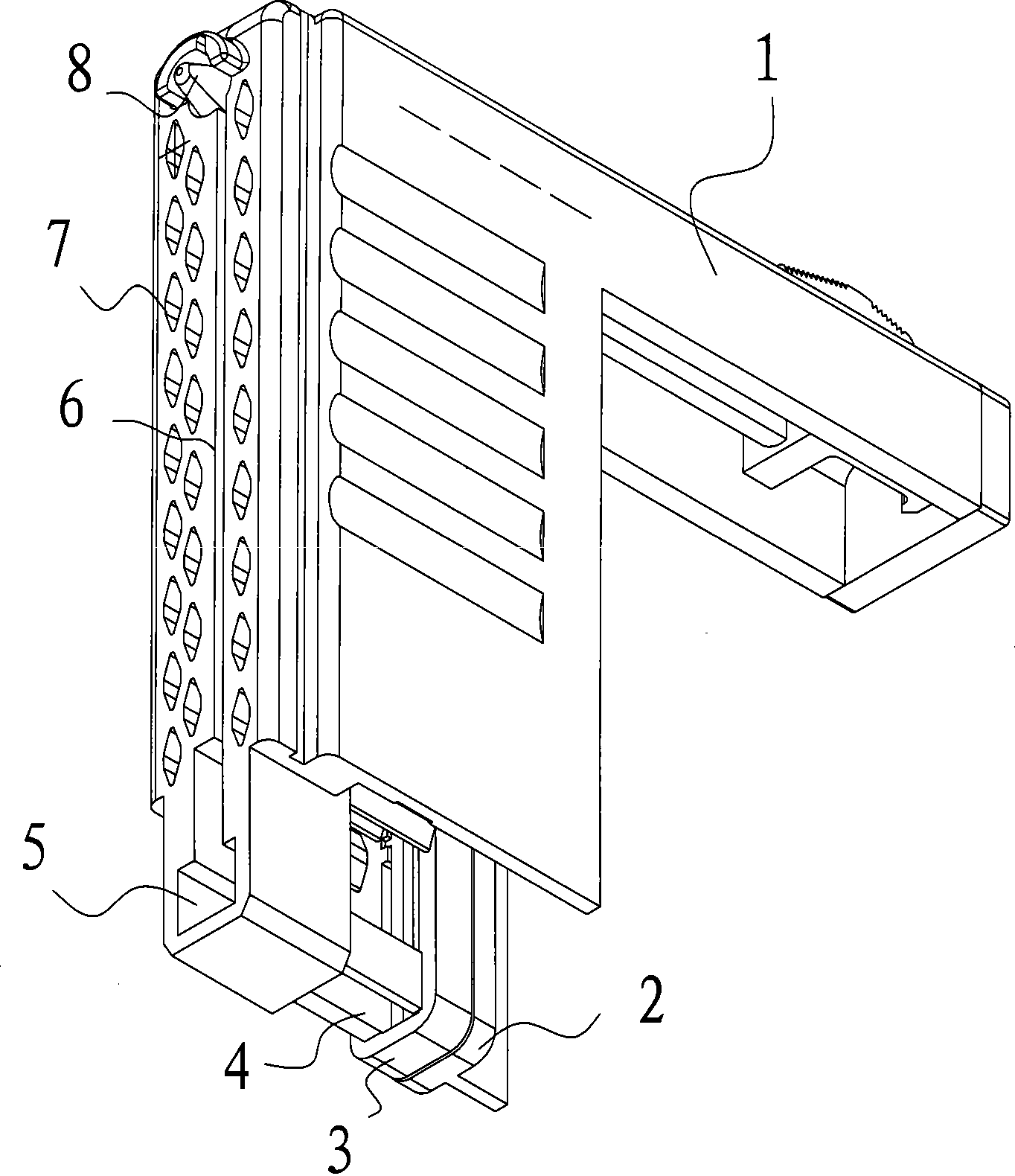 Three chain-riveting type incising stitching instrument