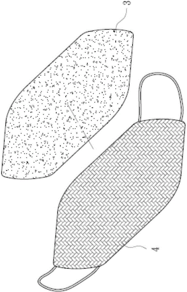 Ventilating material mouth mask with functions of oxygen supply and dehumidifying