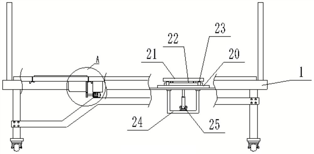 Turnover device for medical sickbed