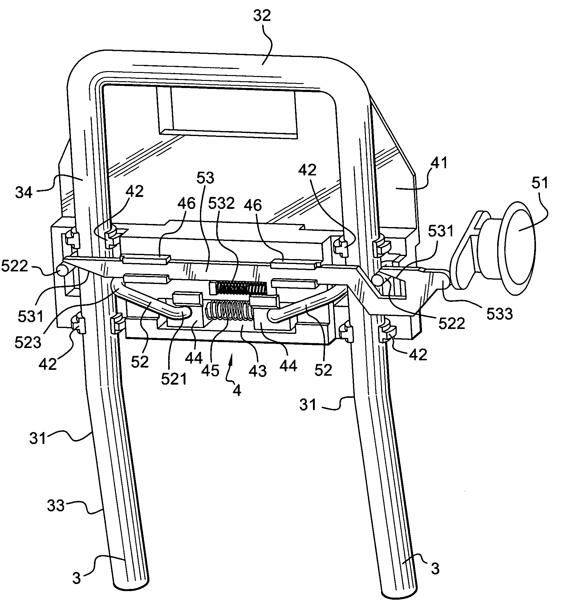 Translation movement guidance mechanism with positional locking, for adjustable elements of an automobile vehicle seat