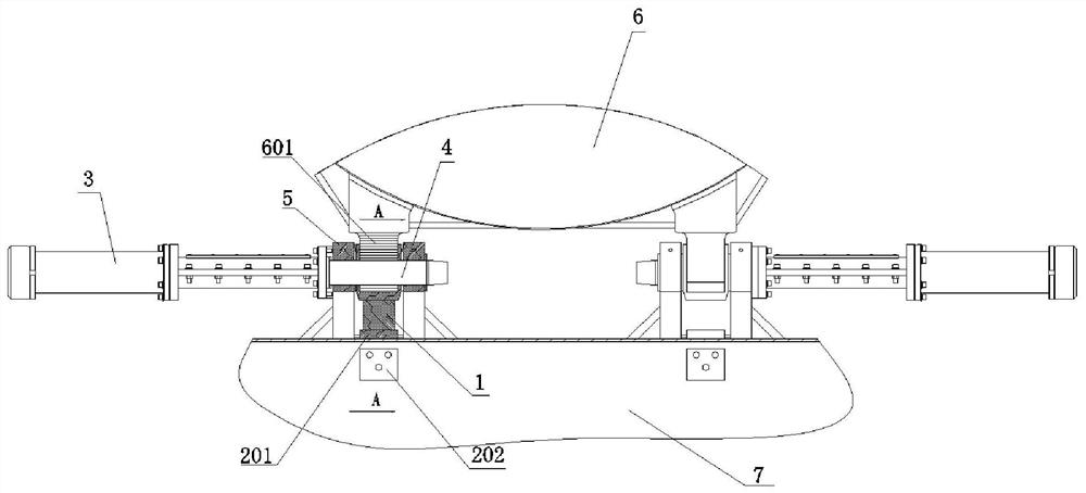 Drum car connection auxiliary shaft alignment device and system