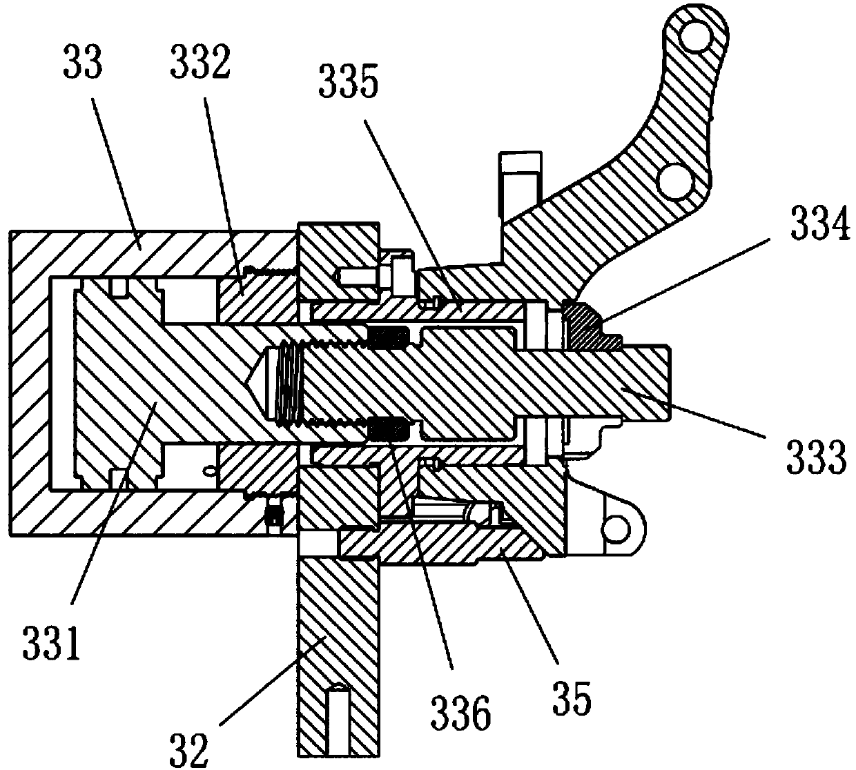 Lateral clamping turnover machining mechanism for steering knuckles