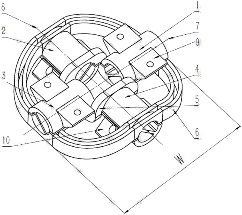 Integrated two-dimensional rotation flexible hinge