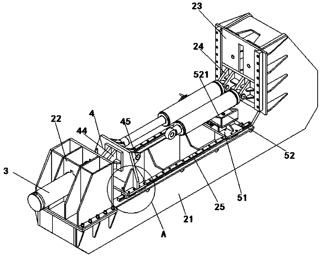 A test bench for oil cylinder seals