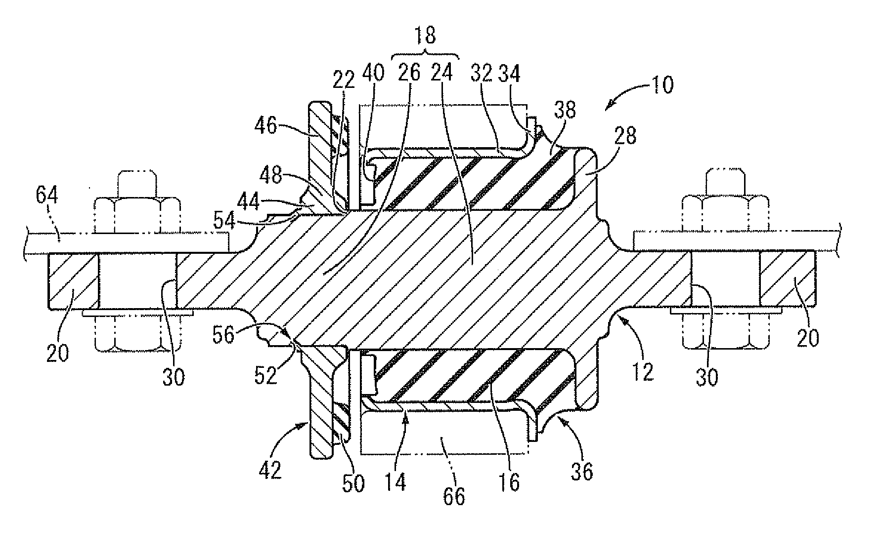 Vibration damping bushing and manufacturing method thereof