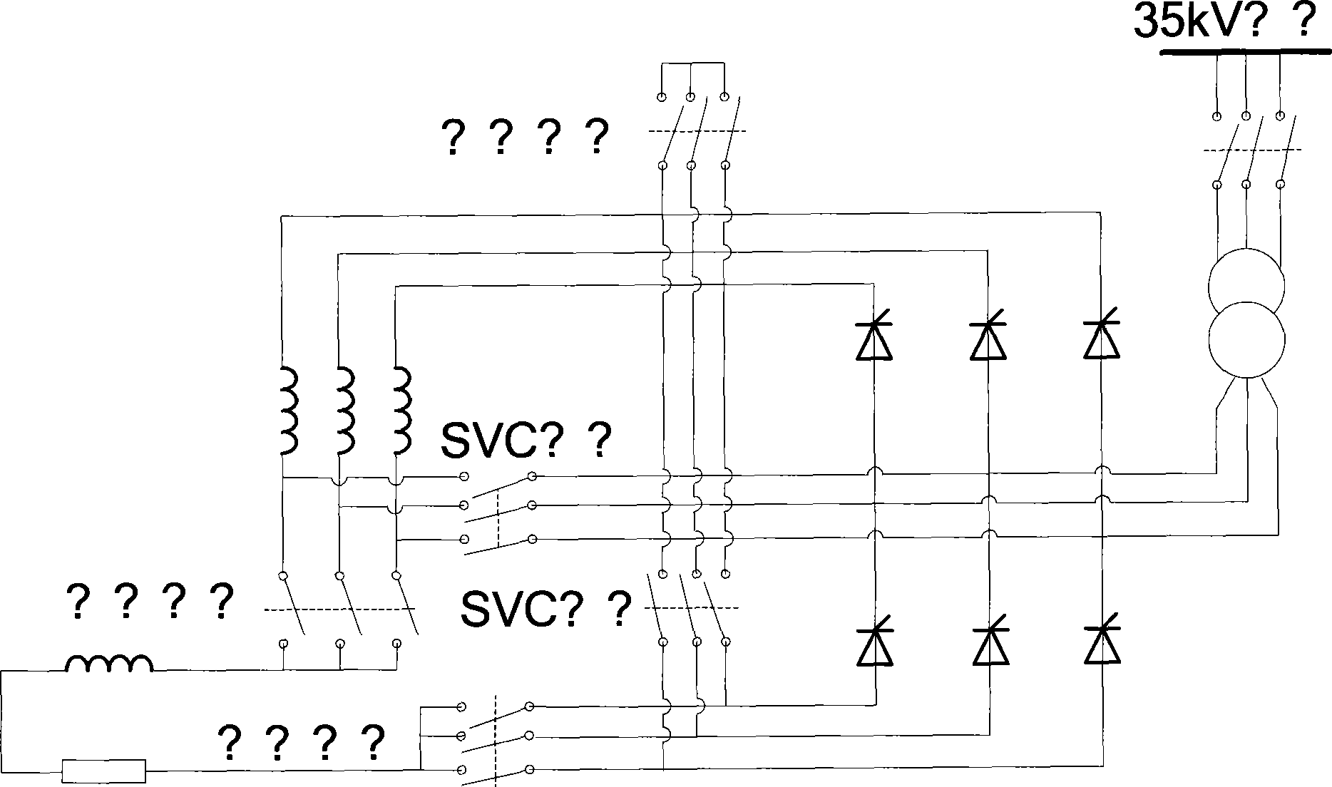 Reconfigurable static reactive compensation/DC deicing composite apparatus monitoring system