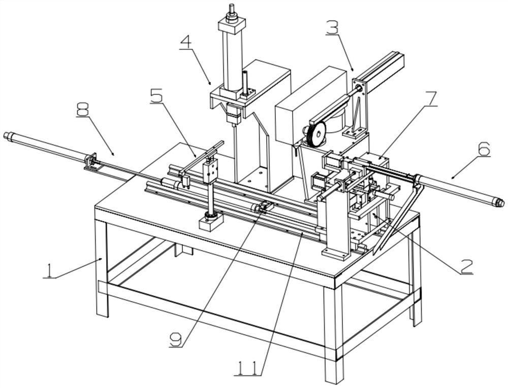 Rotary angle type mandrel drilling and riveting all-in-one machine