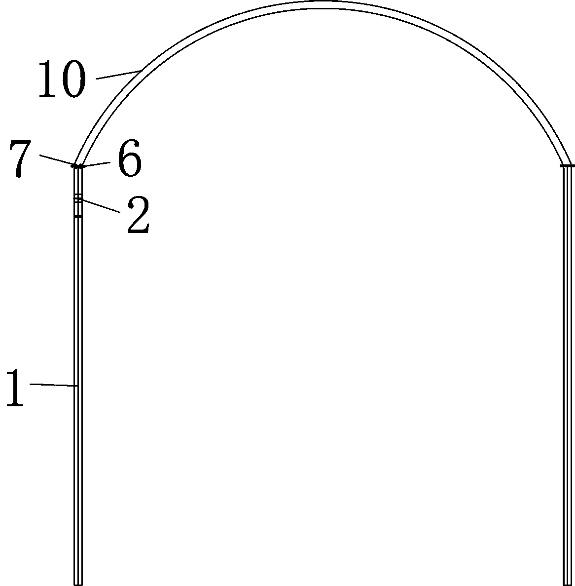 Excavation support structure and construction method for an auxiliary cavern of a sandy gravel layer tunnel