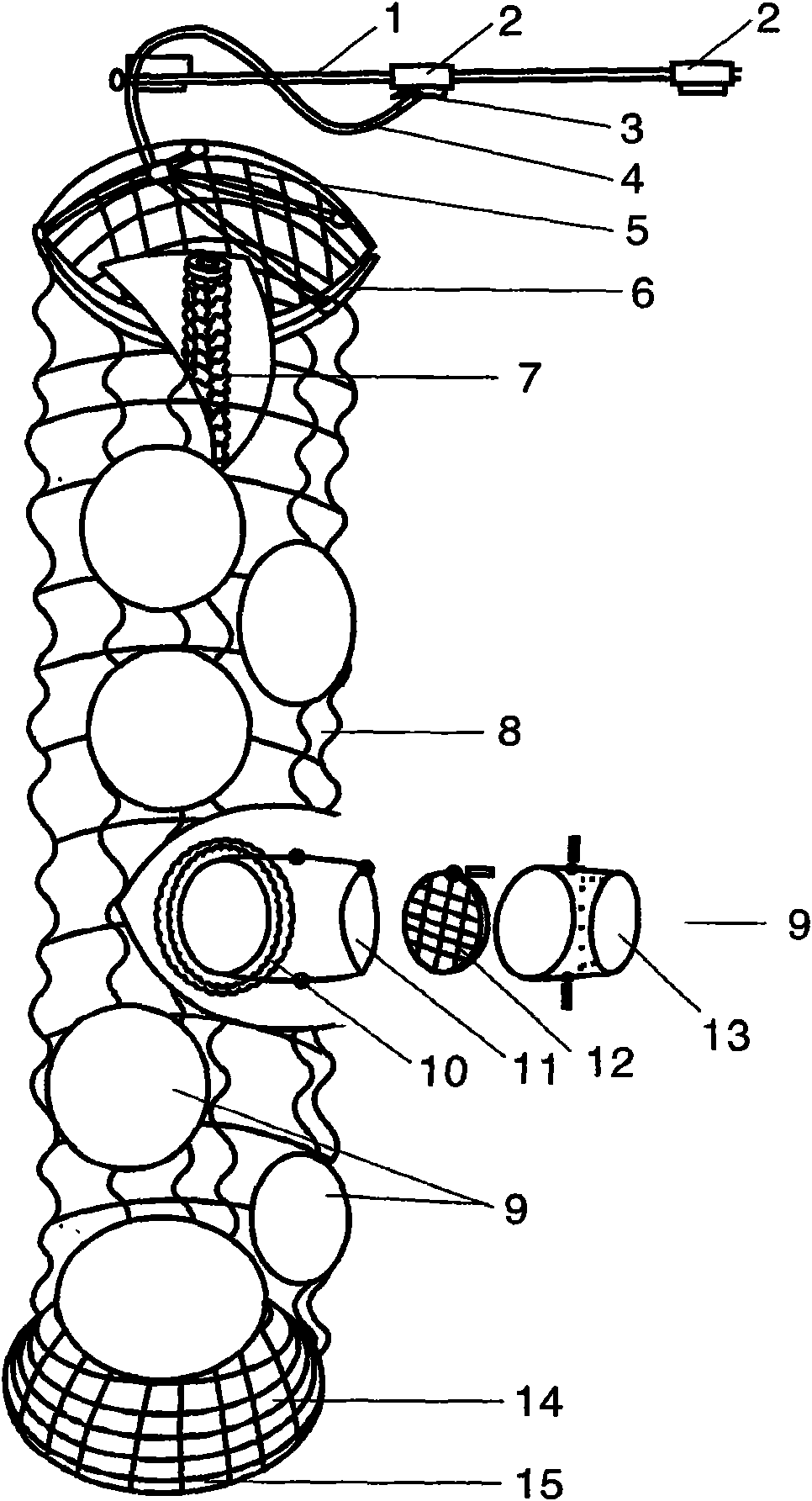 Fishing gear and application thereof