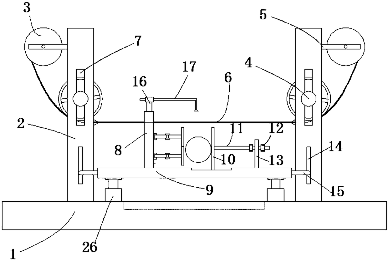 A precise positioning cutting device for sapphire processing