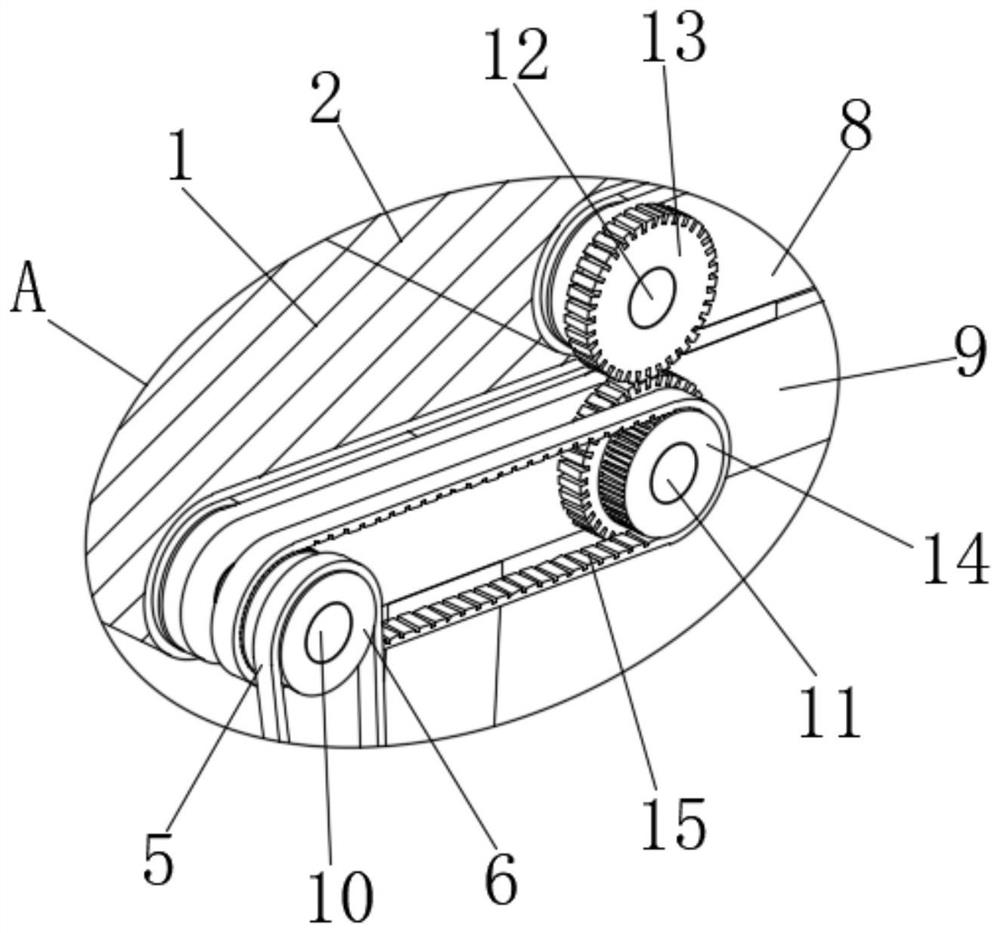 Conveying device for antibacterial mask production