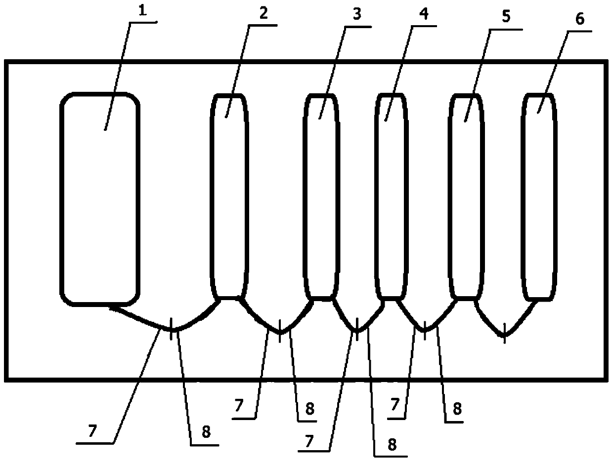 A method for connecting master-slave circuit breakers in a distribution box and the distribution box