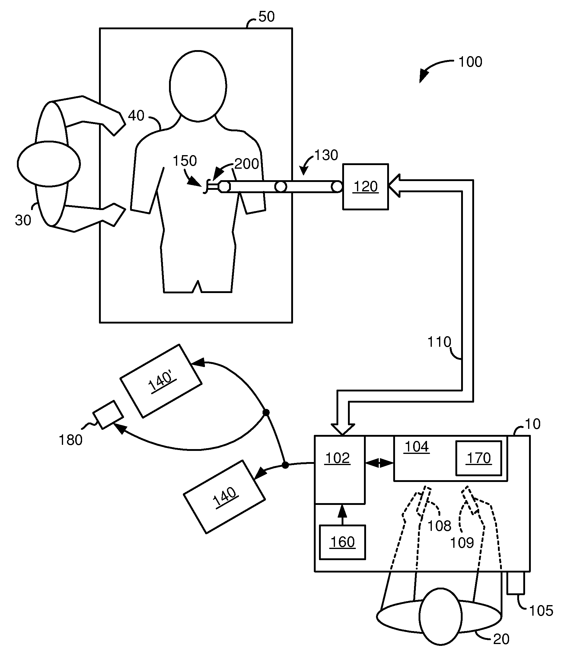 Medical robotic system providing computer generated auxiliary views of a camera instrument for controlling the positioning and orienting of its tip