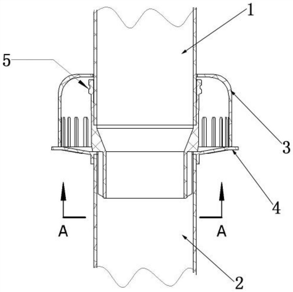 A rainwater drainage system riser embedded floor drain