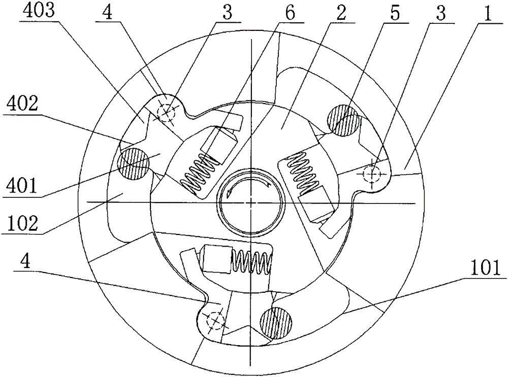 Combined wedge block mechanism, lever-type anti-exceeding lock catch and automobile anti-reversed sliding device