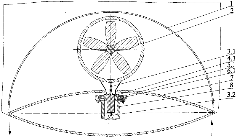 Auxiliary propulsion system of underwater vehicle