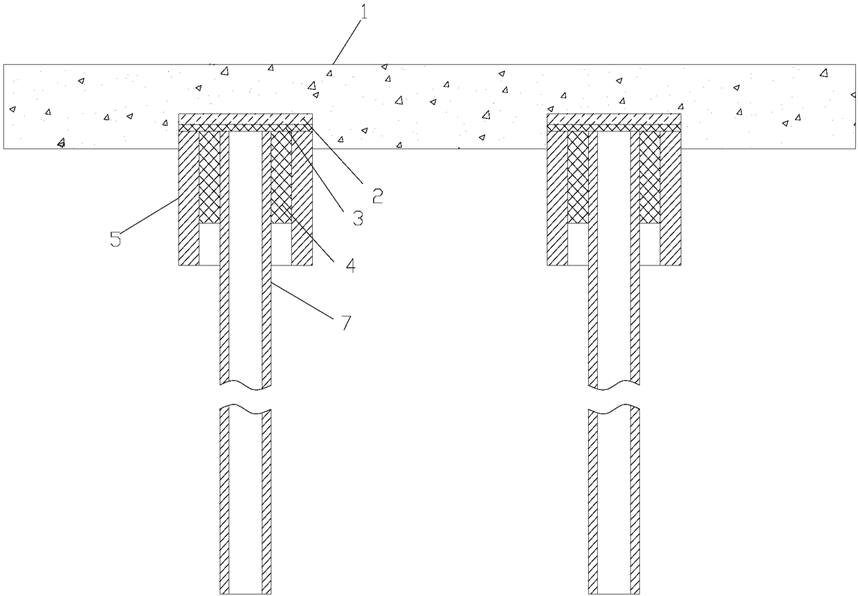 Concrete composite pile foundation