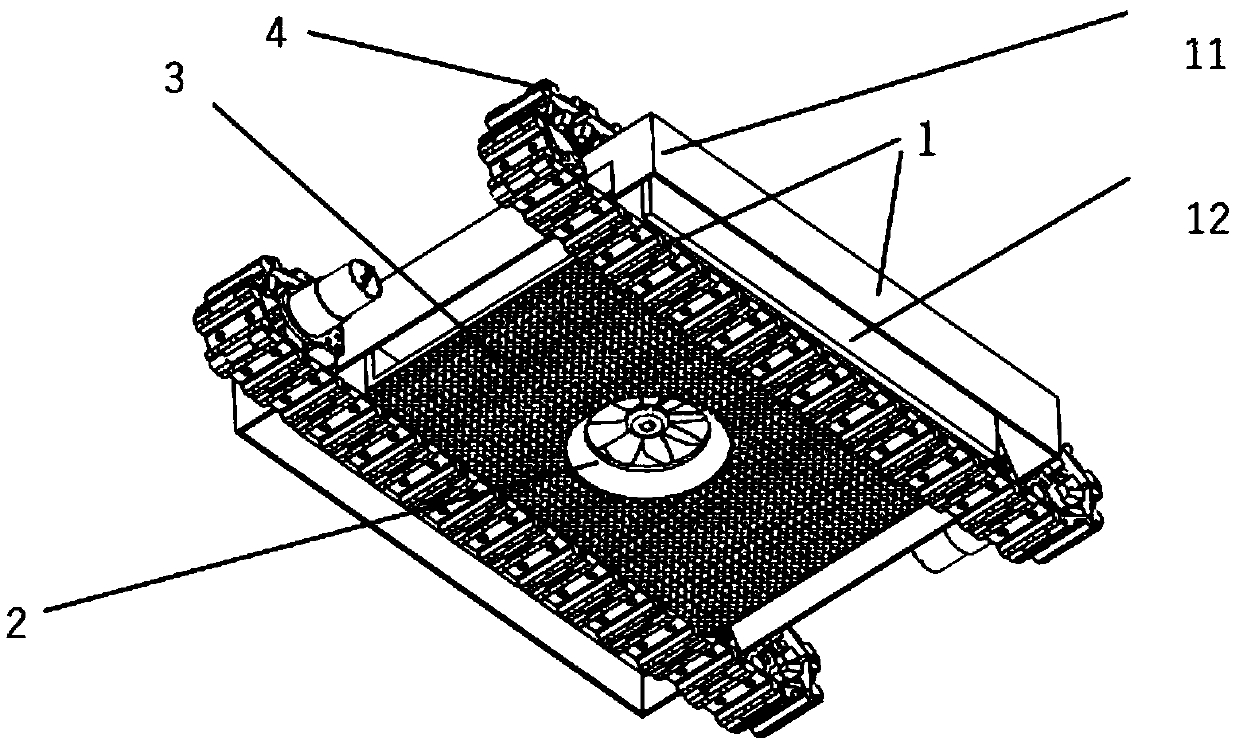 Gap type negative pressure adsorption wall-climbing robot