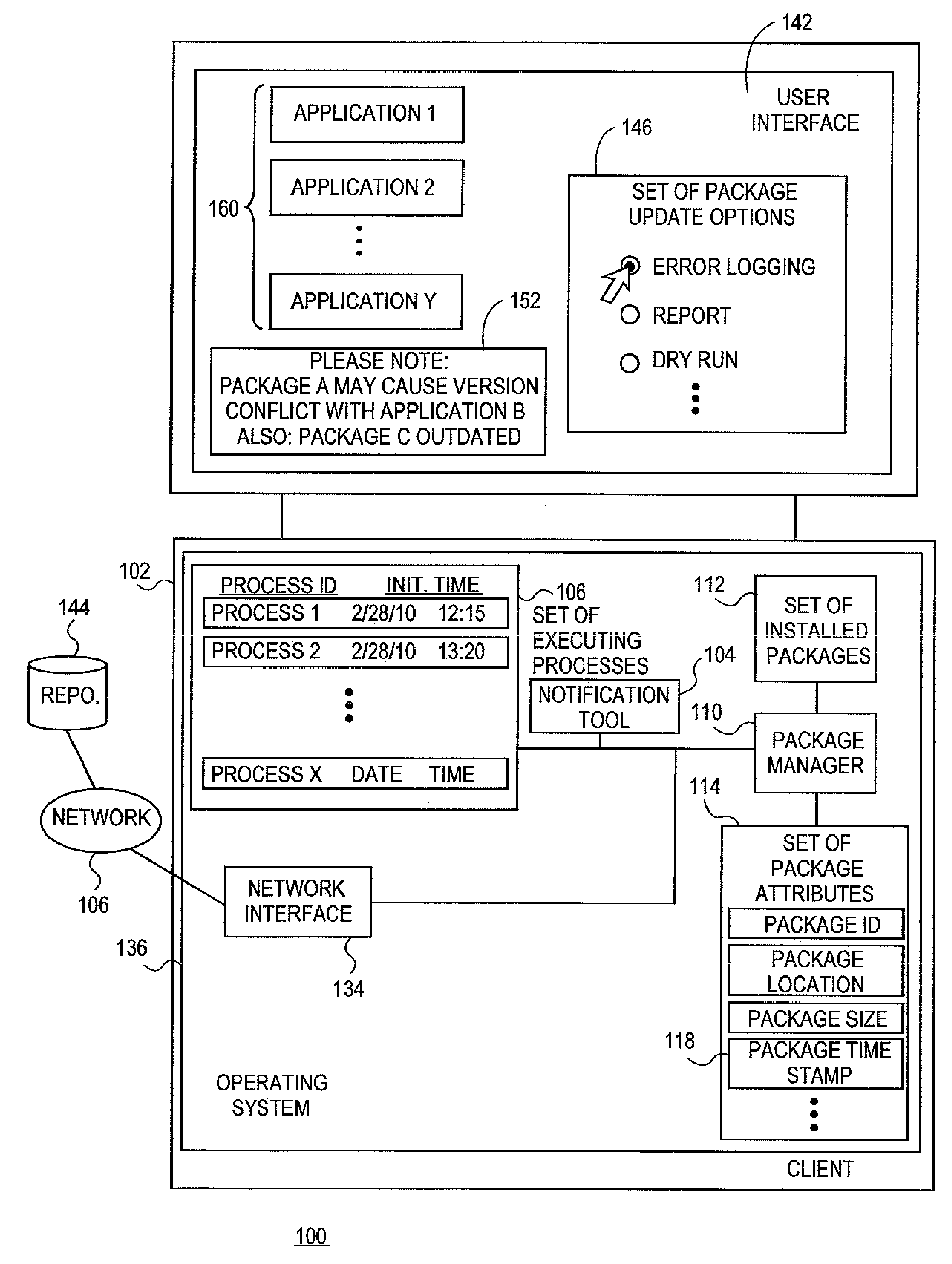 Systems and mehtods for generating predictive diagnostics via package update manager