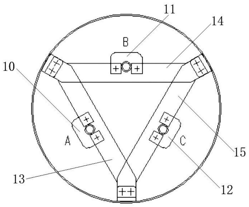 Lead design method and lead structure of 110kV double-winding vehicle-mounted transformer