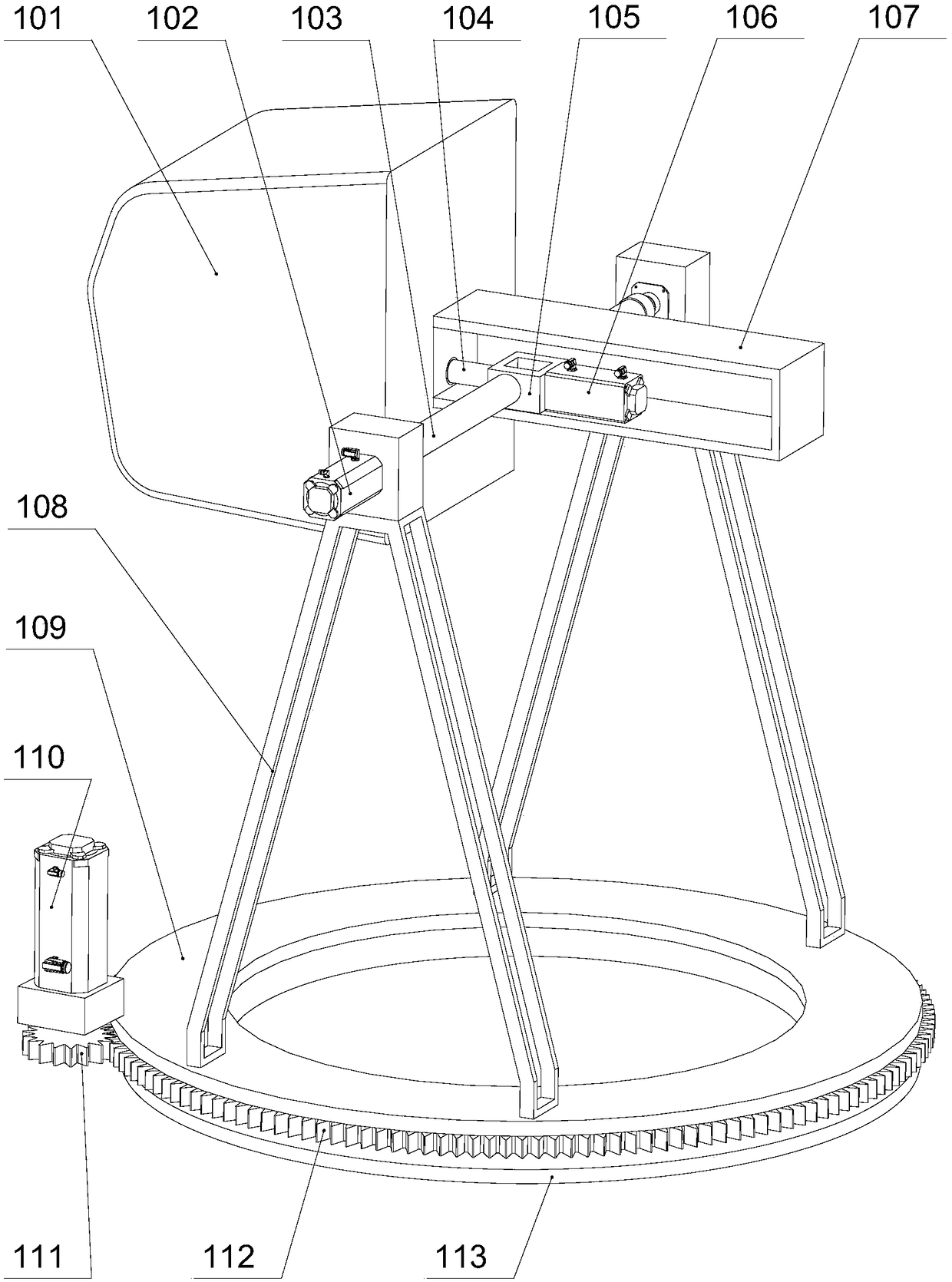 Three-axis 360-degree omni-directional high-speed dynamic simulation equipment