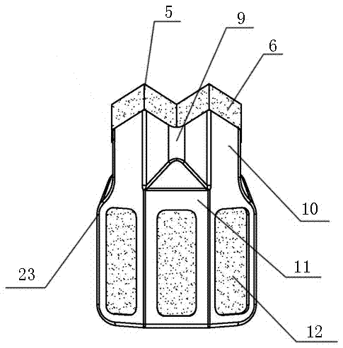 Combination scrap tooth structure for waste treatment