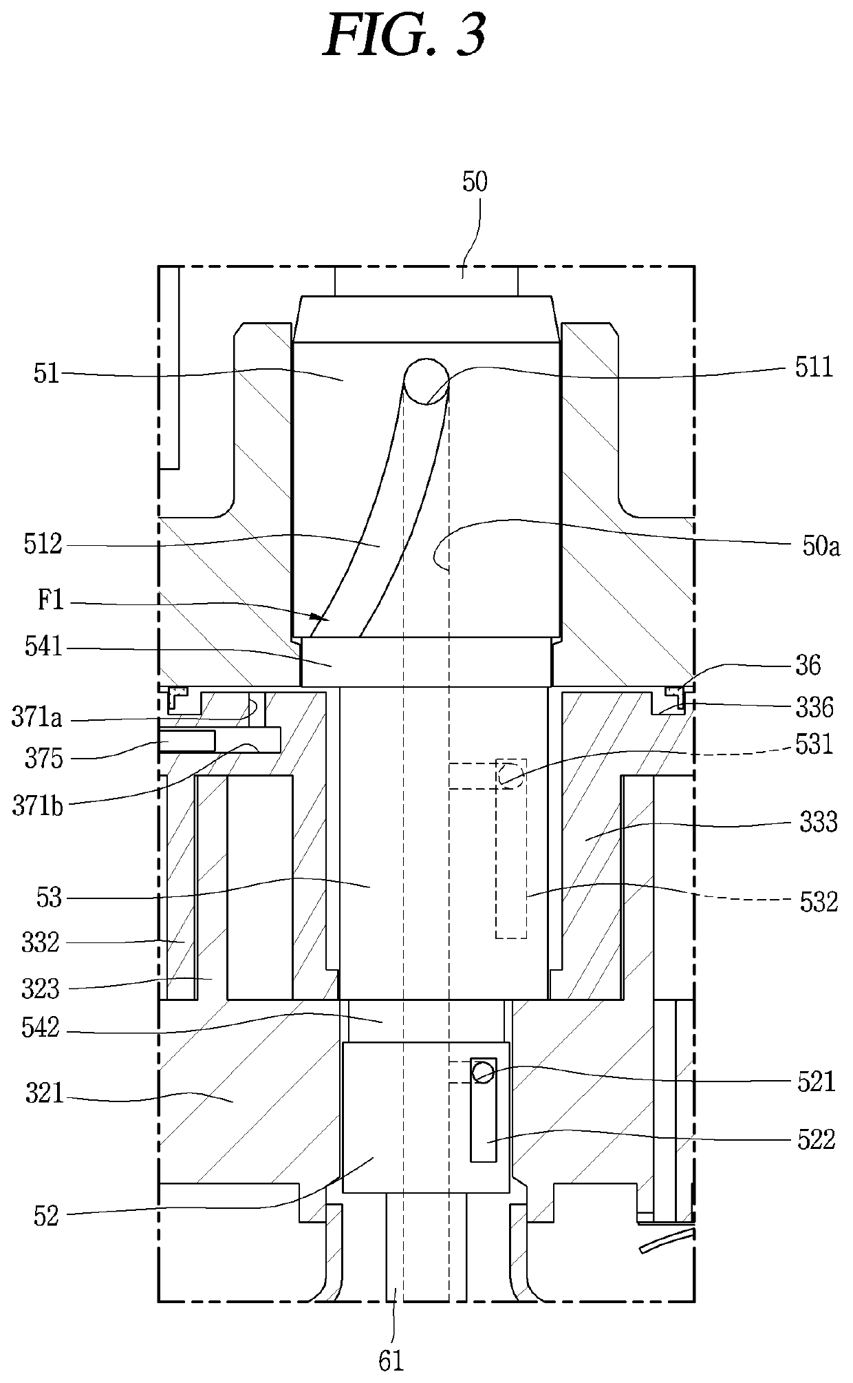 Scroll compressor with oil separation member