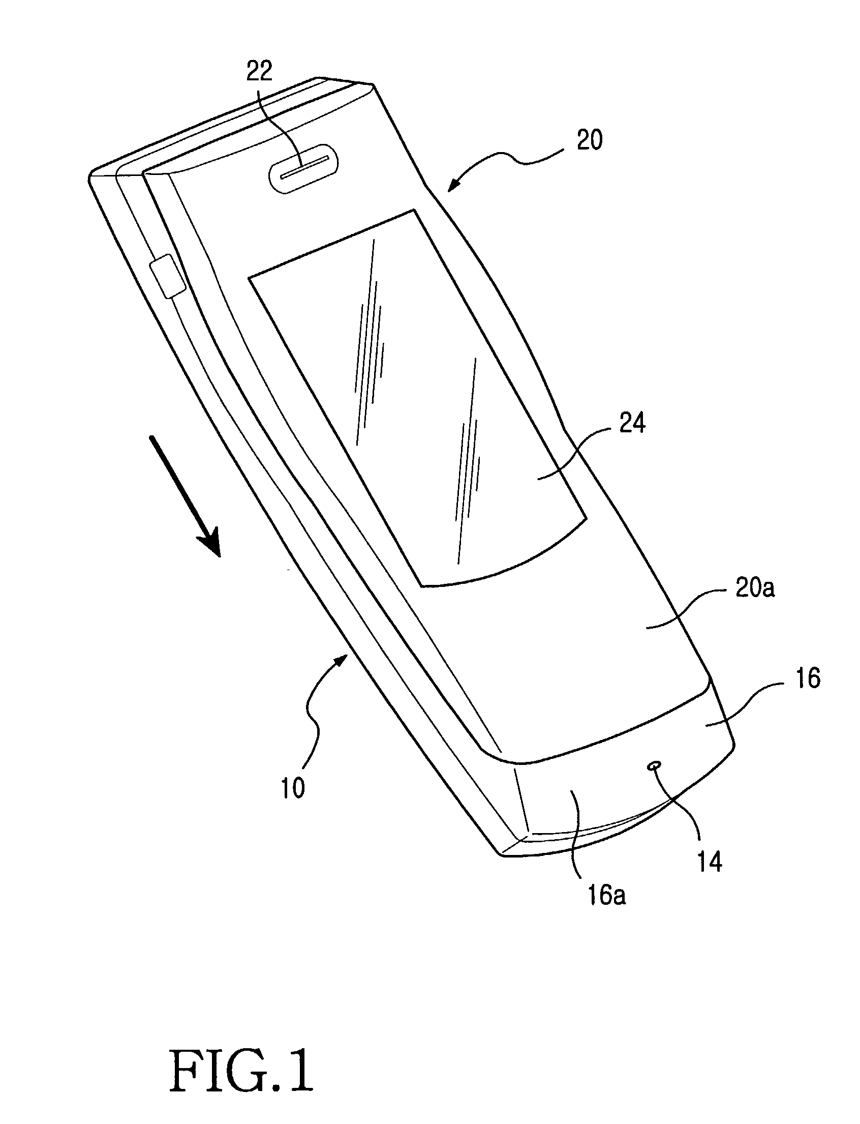 Sliding type mobile telephone terminal